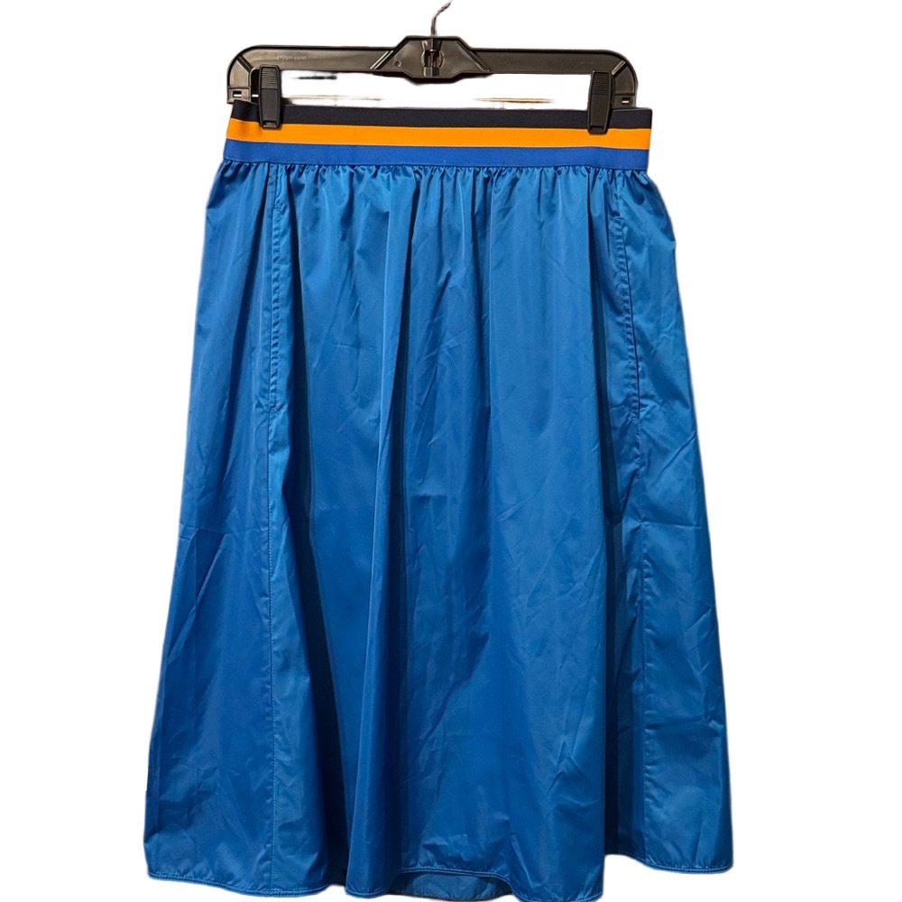 Tory Sport Vibrant Blue A-Line Skirt with Orange Band NWT
